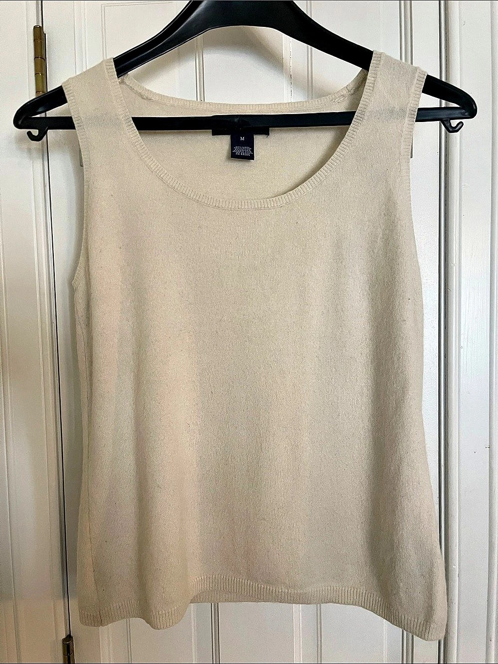 Jones New York Knit Tank Top in Beige Size Medium